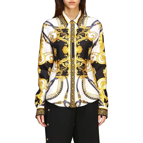 versace shirt for women|Versace pantsuit.